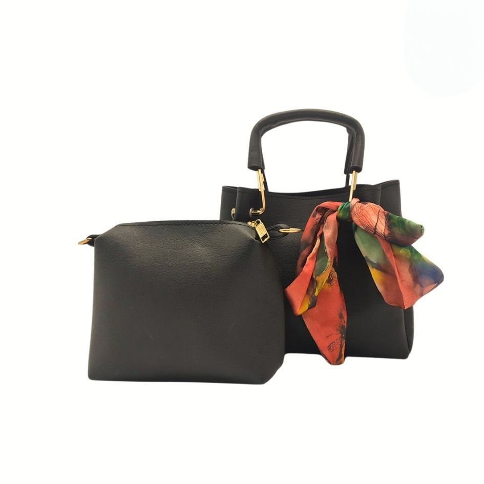 Black 2 Piece Ladies Handbag Set