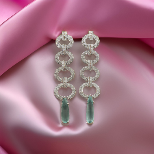 Green Long Tail Earrings