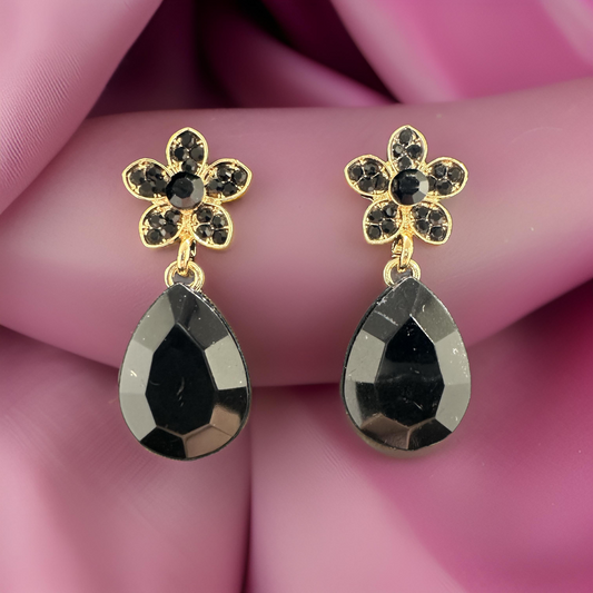 Black Gemstone Earrings