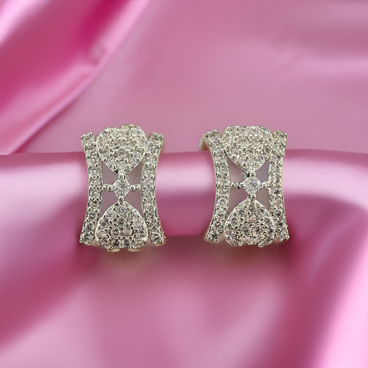 One Carat Silver Studs