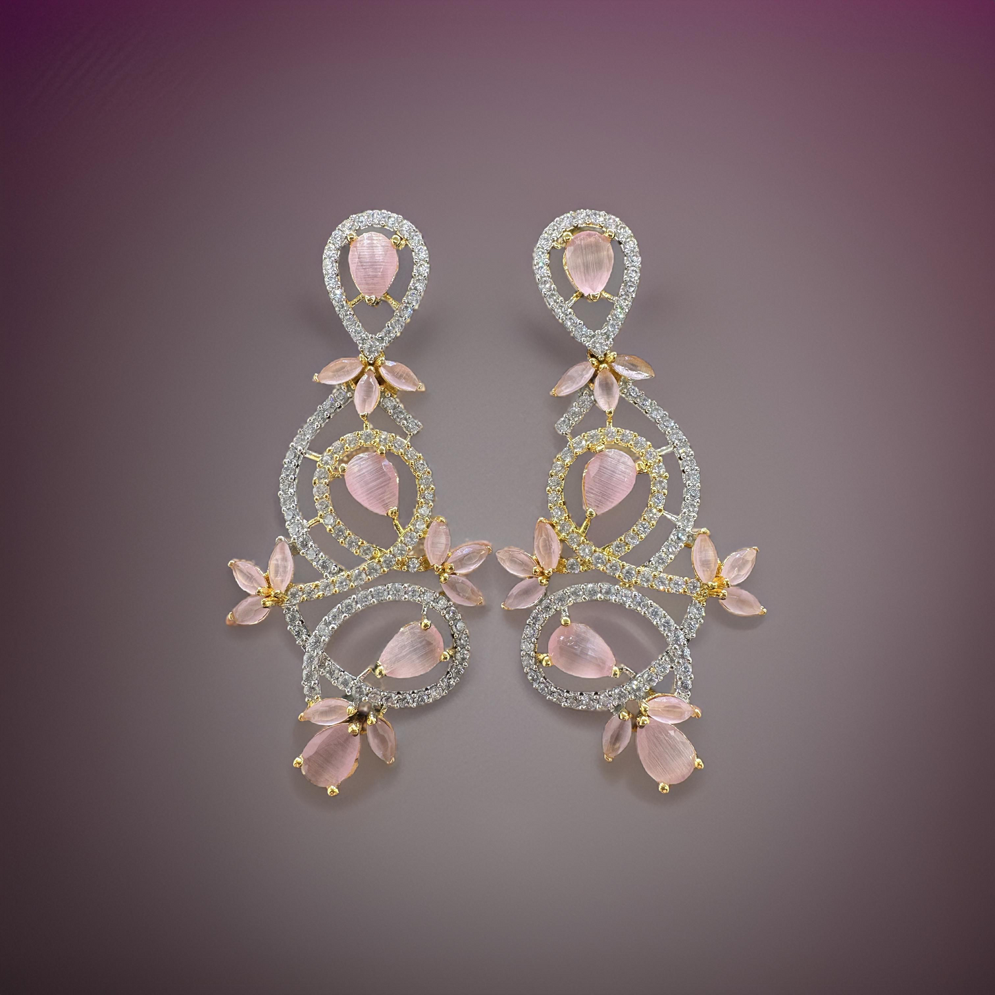 Pink One Carat Earring