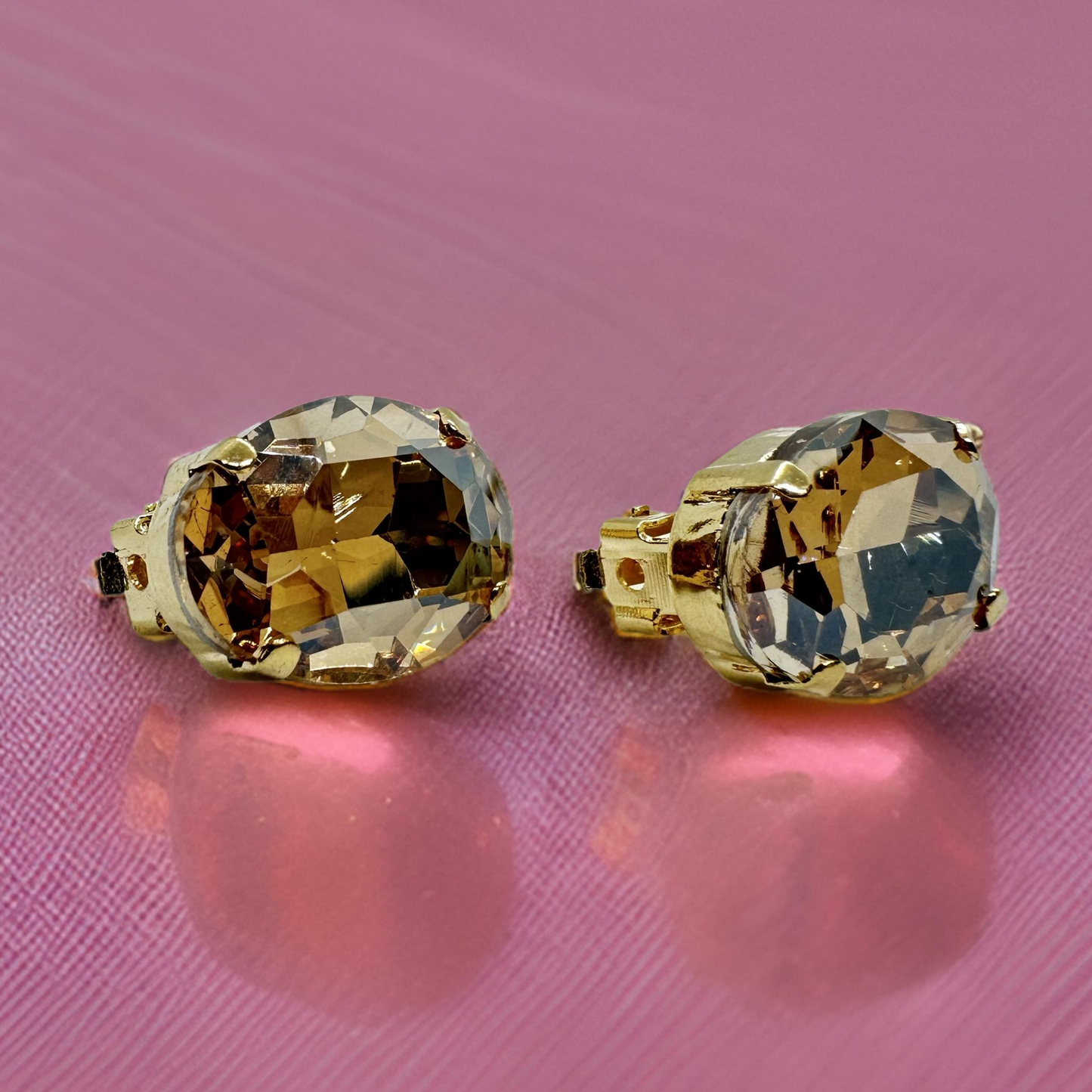 Champagne Gemstone Ear Studs