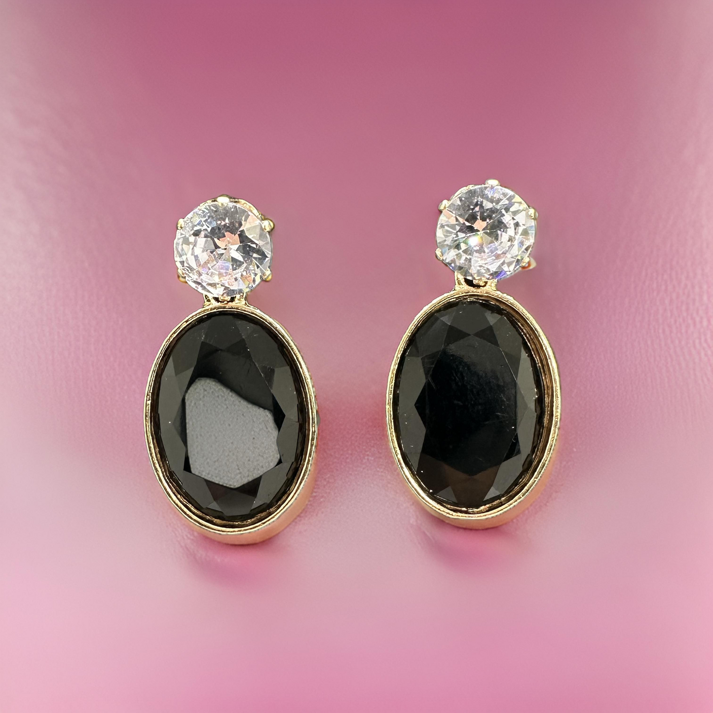 Black Gemstone Earrings