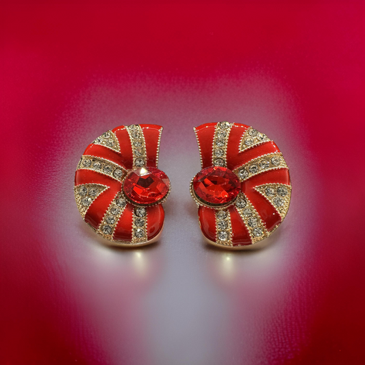 Red Zircon Earrings