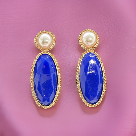 Blue Pearl Earrings